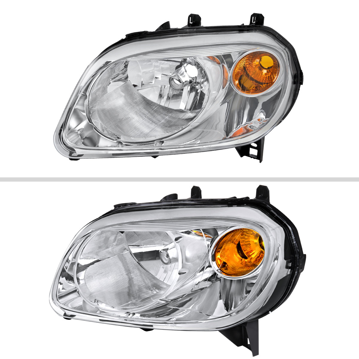 2006-2011 Chevrolet HHR Factory Style Headlights (Chrome Housing/Clear Lens)