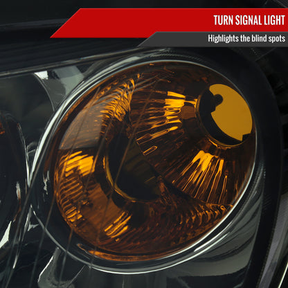 2006-2011 Chevrolet HHR Factory Style Headlights (Chrome Housing/Smoked Lens)