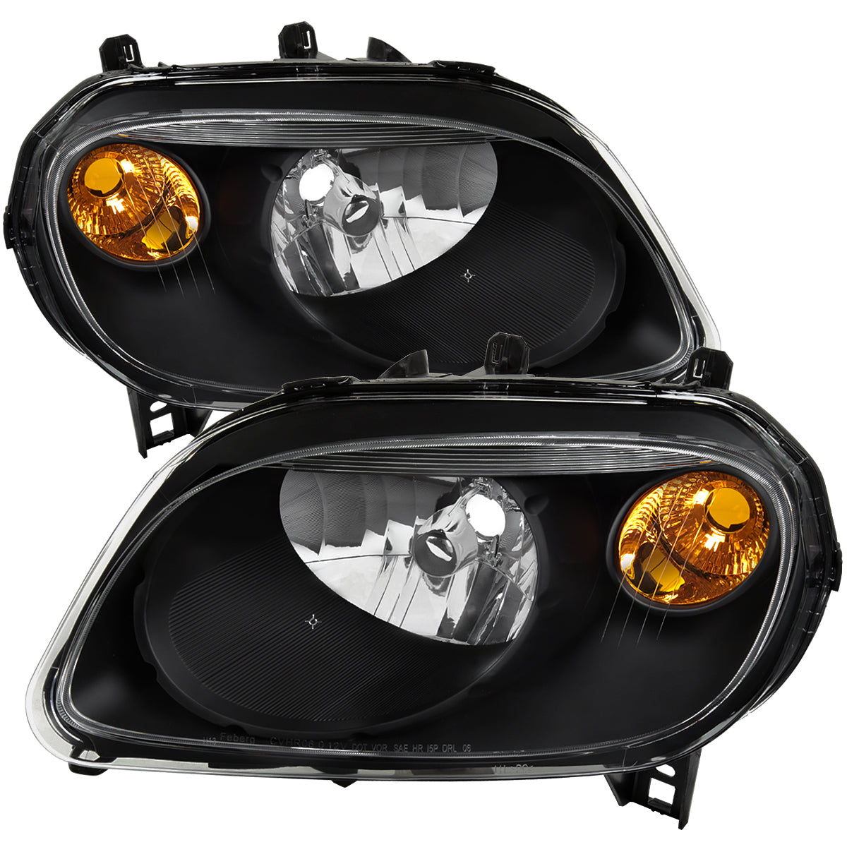 2006-2011 Chevrolet HHR Factory Style Headlights (Matte Black Housing/Clear Lens)