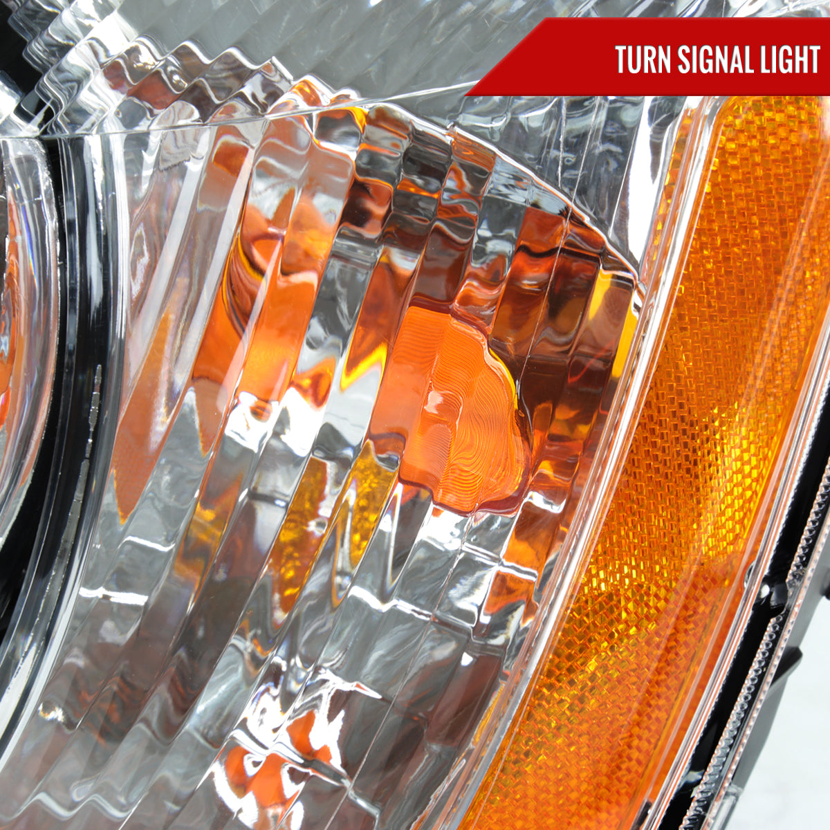 2001-2003 Toyota Highlander Factory Style Headlights (Chrome Housing/Clear Lens)