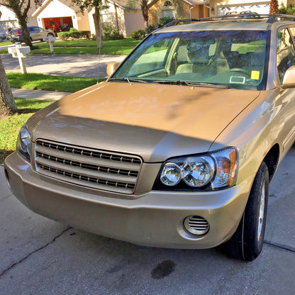 2001-2003 Toyota Highlander Factory Style Headlights (Chrome Housing/Clear Lens)