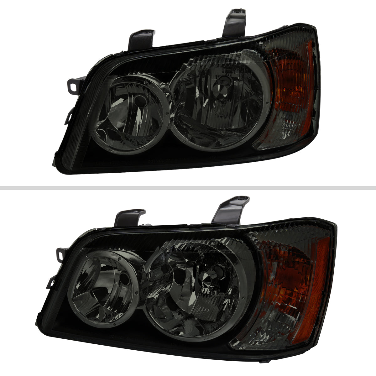 2001-2003 Toyota Highlander Factory Style Headlights (Chrome Housing/Smoked Lens)
