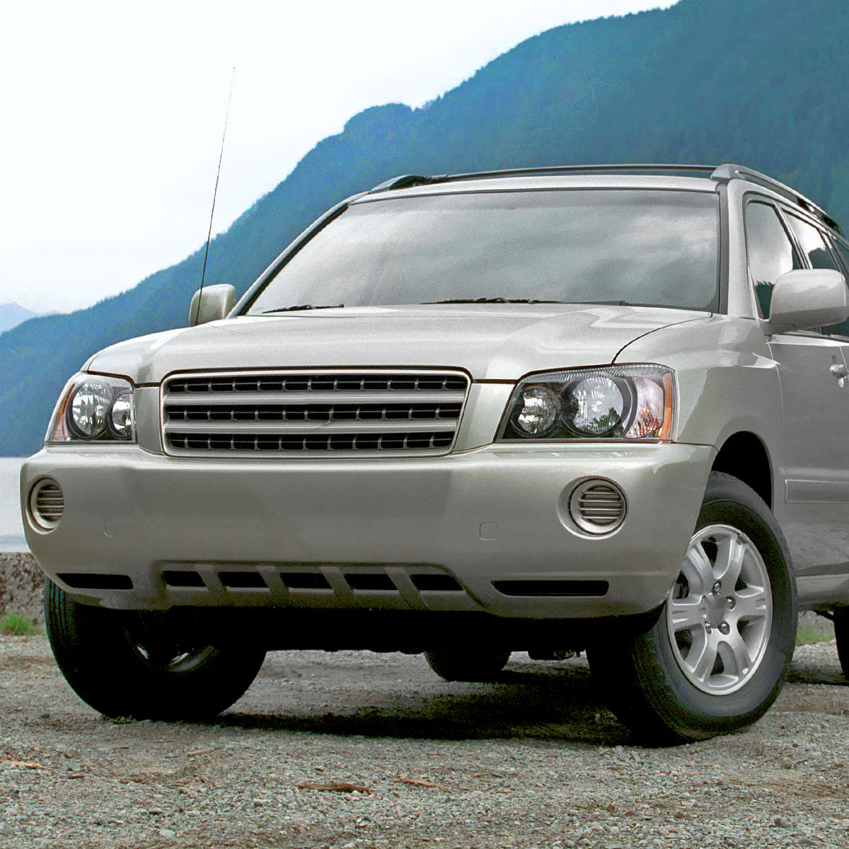 2001-2003 Toyota Highlander Factory Style Headlights (Matte Black Housing/Clear Lens)