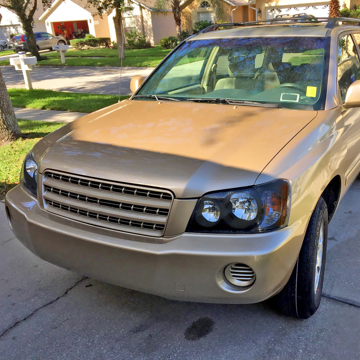2001-2003 Toyota Highlander Factory Style Headlights (Matte Black Housing/Clear Lens)