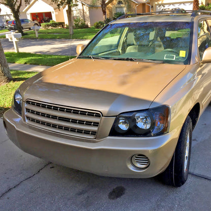 2001-2003 Toyota Highlander Factory Style Headlights (Matte Black Housing/Clear Lens)