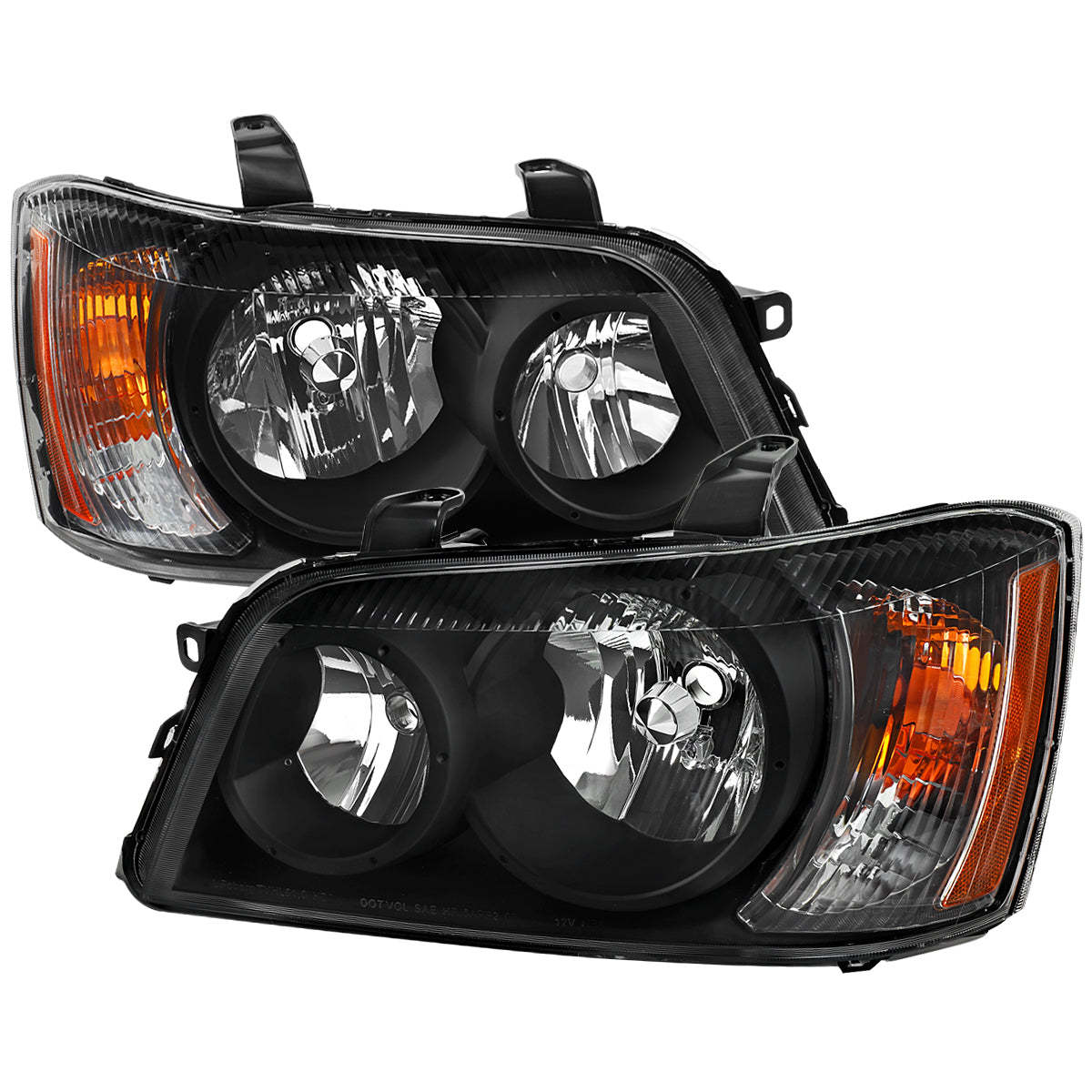 2001-2003 Toyota Highlander Factory Style Headlights (Matte Black Housing/Clear Lens)