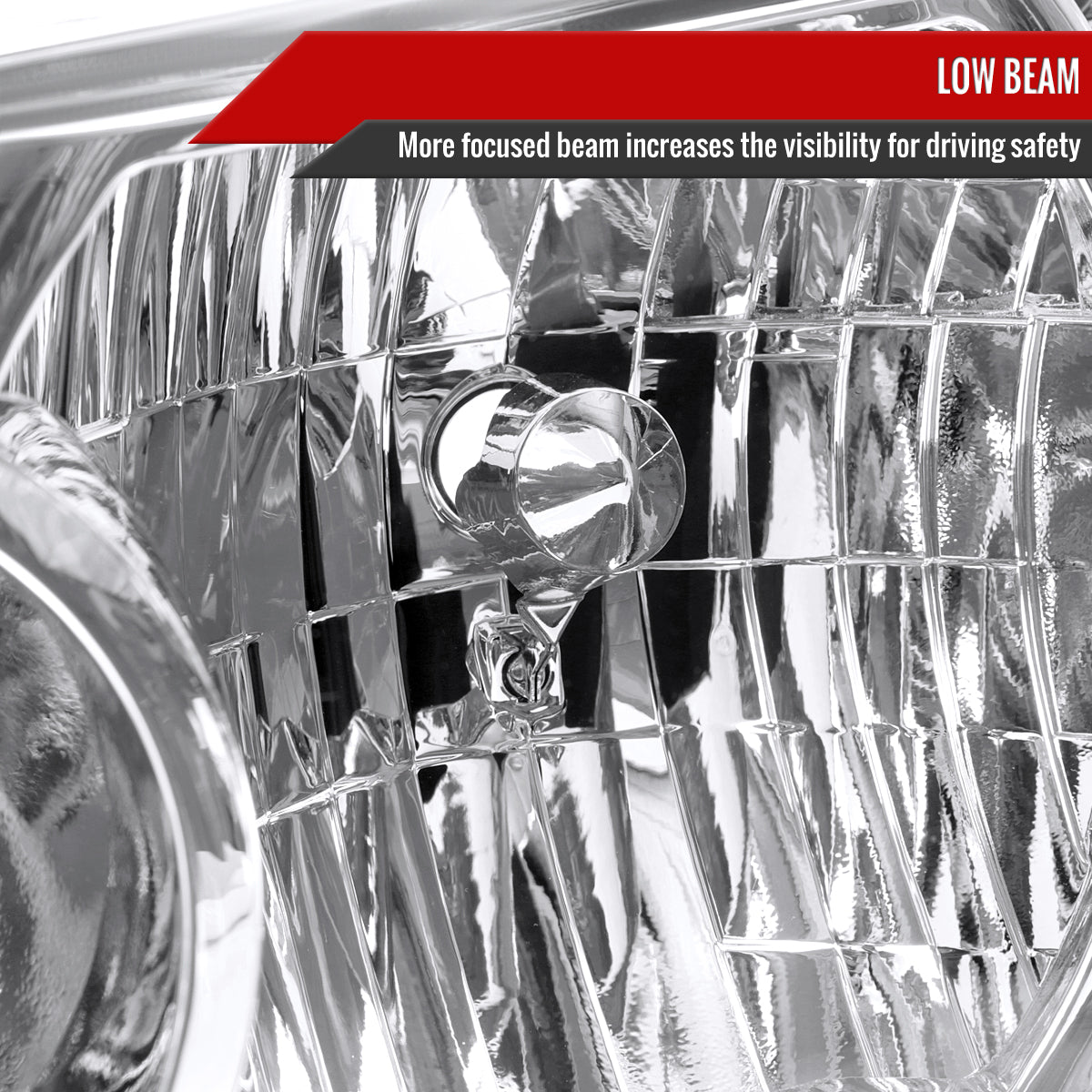 2004-2007 Toyota Highlander Factory Style Headlights (Chrome Housing/Clear Lens)