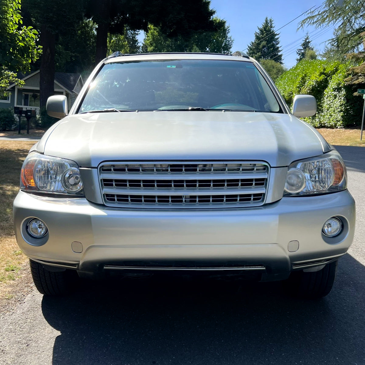 2004-2007 Toyota Highlander Factory Style Headlights (Chrome Housing/Clear Lens)