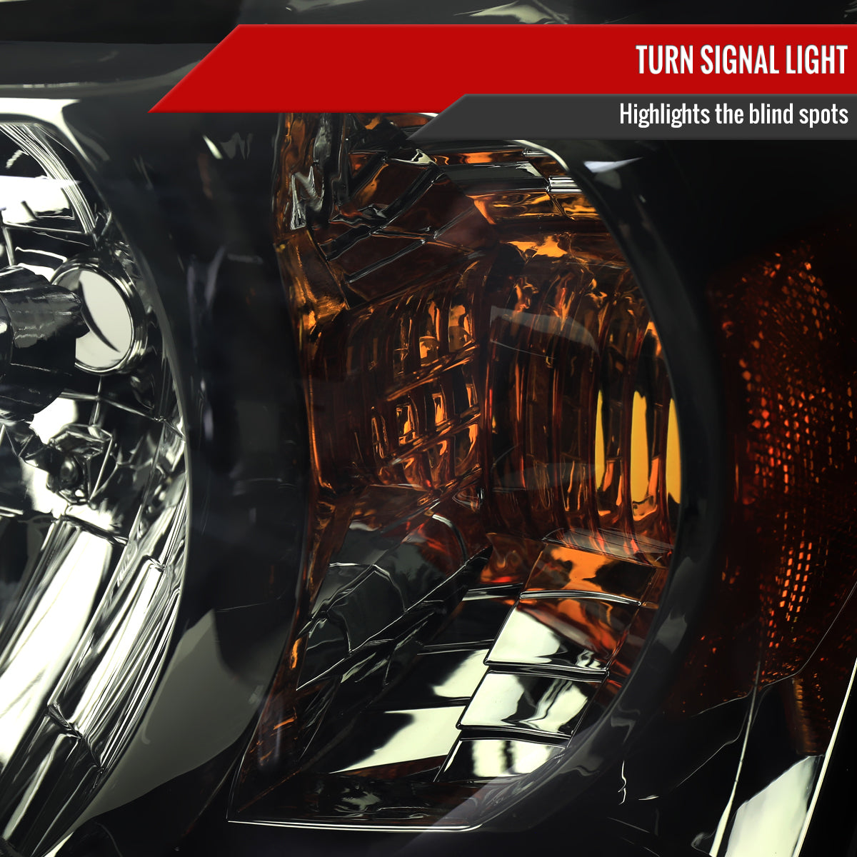 2004-2007 Toyota Highlander Factory Style Headlights (Chrome Housing/Smoked Lens)