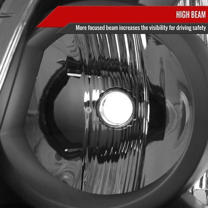 2004-2007 Toyota Highlander Factory Style Headlights (Matte Black Housing/Clear Lens)