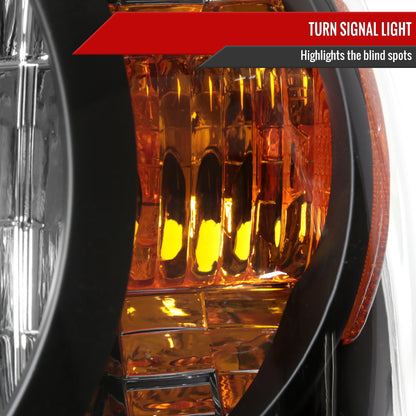 2004-2007 Toyota Highlander Factory Style Headlights (Matte Black Housing/Clear Lens)