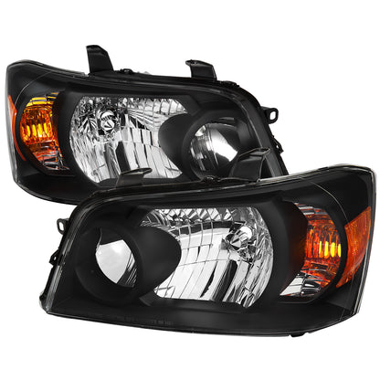 2004-2007 Toyota Highlander Factory Style Headlights (Matte Black Housing/Clear Lens)