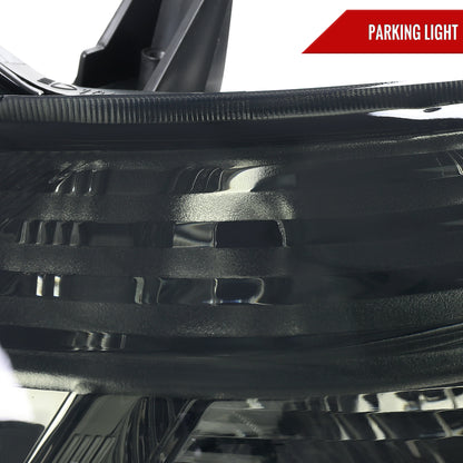 2008-2010 Toyota Highlander Factory Halogen Replacement Headlights (Chrome Housing/Smoked Lens)