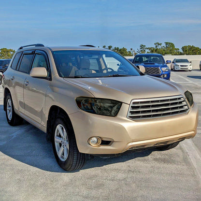 2008-2010 Toyota Highlander Factory Halogen Replacement Headlights (Chrome Housing/Smoked Lens)