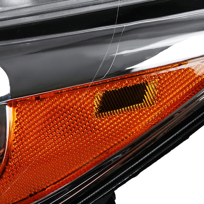 2016-2018 Honda HR-V Crystal Headlights w/ Amber Reflectors (Chrome Housing/Clear Lens)
