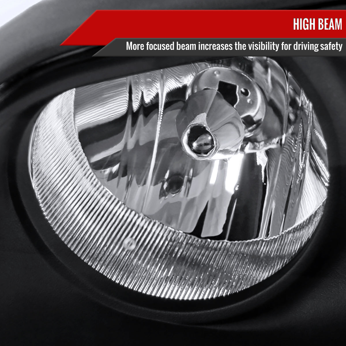 2004-2006 Hyundai Elantra Crystal Headlights w/ Amber Reflectors (Black Housing/Clear Lens)