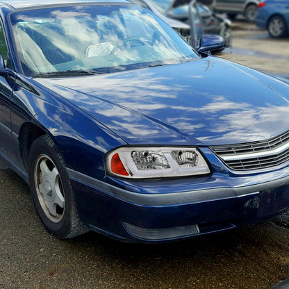 2000-2005 Chevrolet Impala LED Bar Factory Style Headlights  (Chrome Housing/Clear Lens)