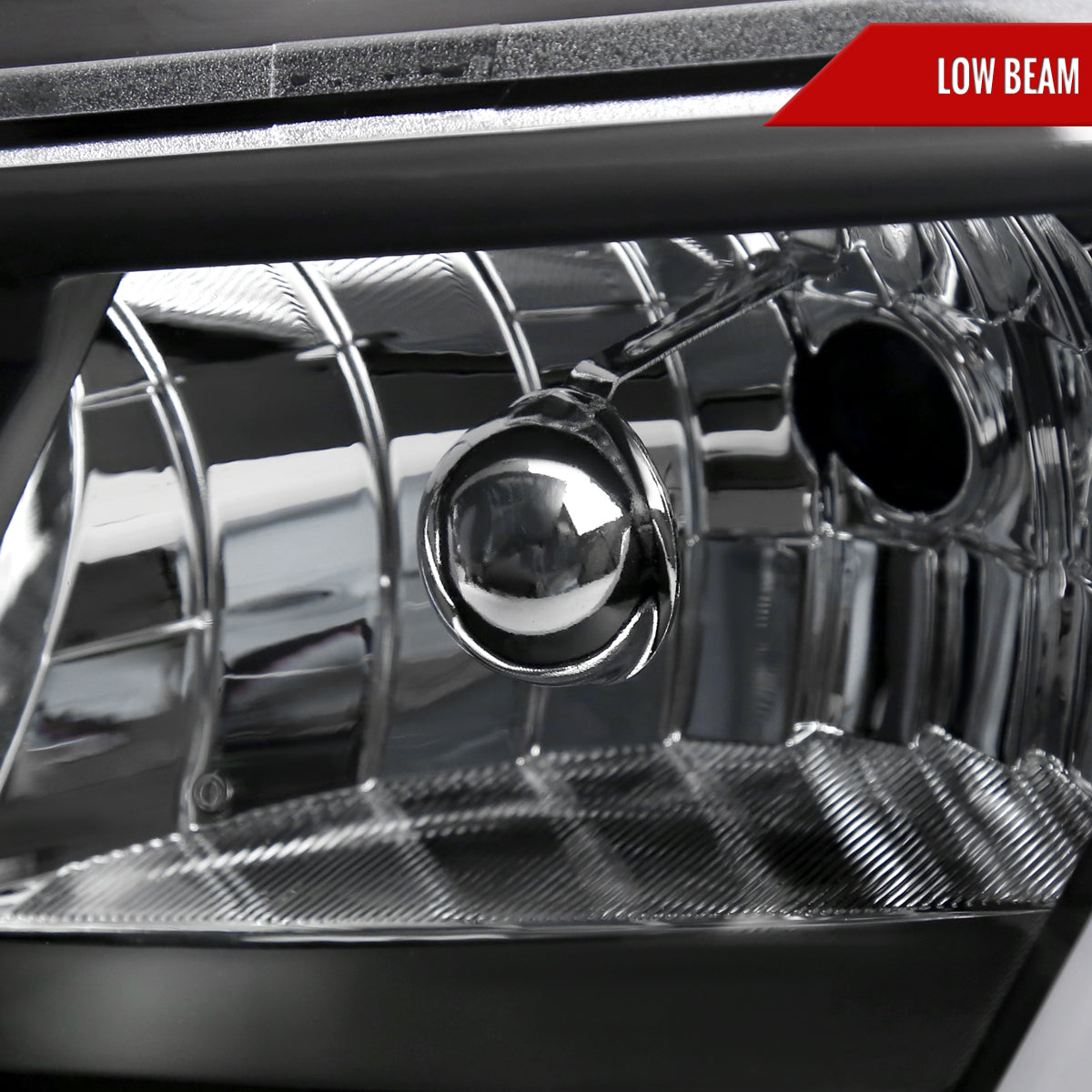 2000-2005 Chevrolet Impala LED Bar Factory Style Headlights  (Matte Black Housing/Clear Lens)
