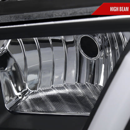 2000-2005 Chevrolet Impala LED Bar Factory Style Headlights  (Matte Black Housing/Clear Lens)