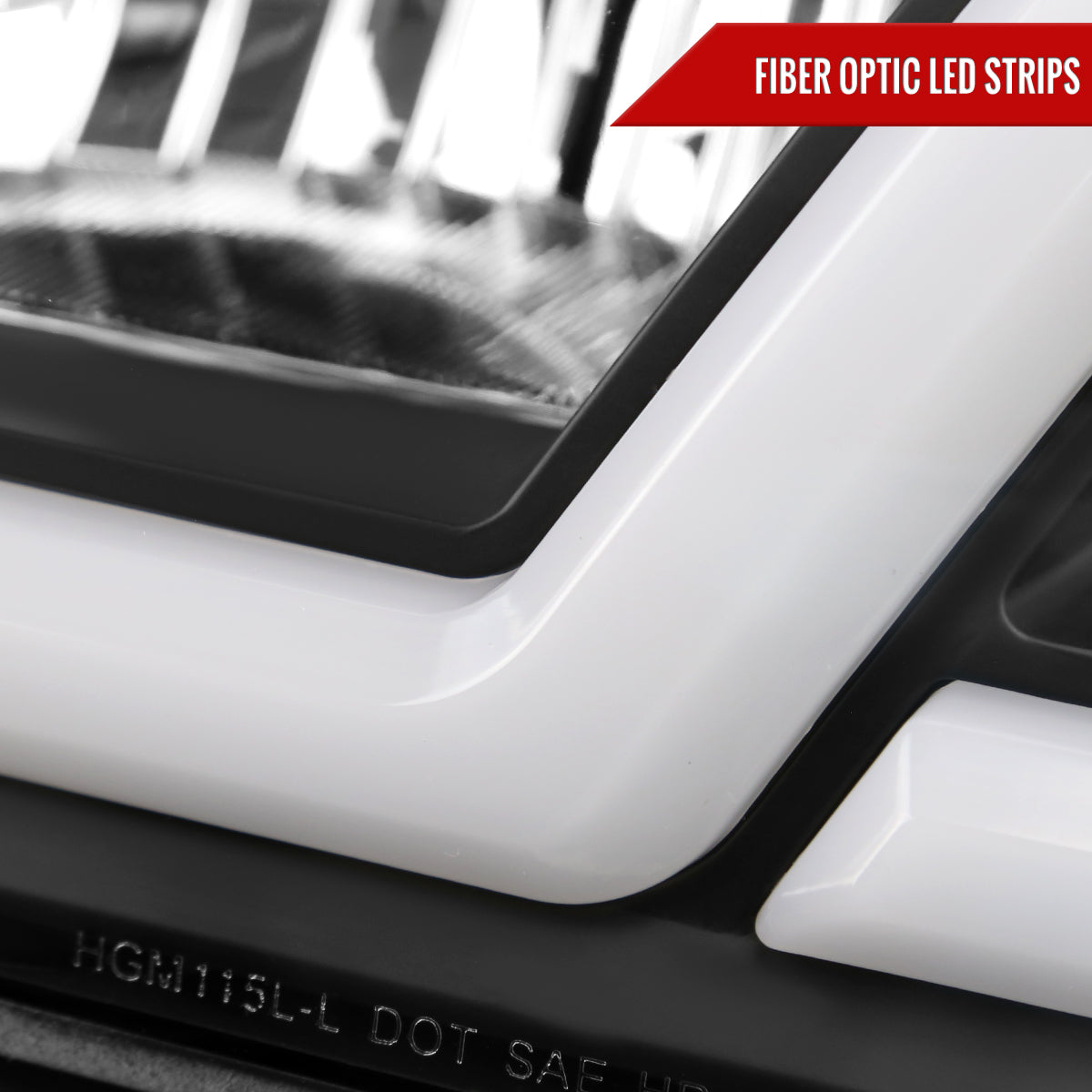 2000-2005 Chevrolet Impala LED Bar Factory Style Headlights  (Matte Black Housing/Clear Lens)