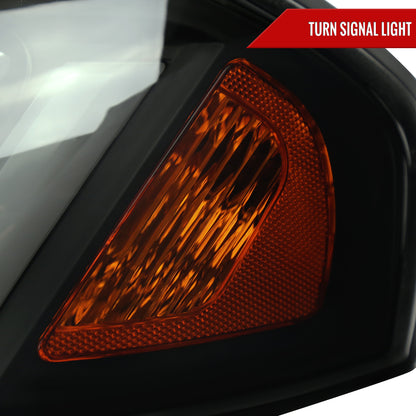 2000-2005 Chevrolet Impala LED Bar Factory Style Headlights  (Matte Black Housing/Smoked Lens)