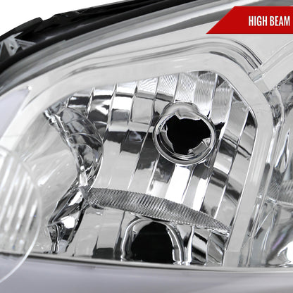2006-2013 Chevrolet Impala/2014-2016 Impala Limited/2006-2007 Monte Carlo Switchback Sequential Signal LED Bar Factory Style Headlights (Chrome Housing/Clear Lens)