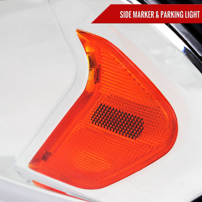 2006-2013 Chevrolet Impala/2014-2016 Impala Limited/2006-2007 Monte Carlo Switchback Sequential Signal LED Bar Factory Style Headlights (Chrome Housing/Clear Lens)