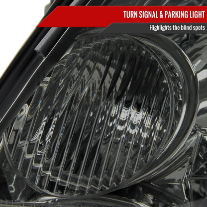 2006-2013 Chevrolet Impala / 2014-2015 Impala Limited / 2006-2007 Monte Carlo Factory Style Crystal Headlights w/ SMD LED Light Strip (Chrome Housing/Smoked Lens)