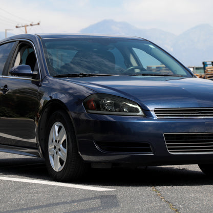 2006-2013 Chevrolet Impala/2014-2016 Impala Limited/2006-2007 Monte Carlo Switchback Sequential Signal LED Bar Factory Style Headlights (Matte Black Housing/Smoked Lens)