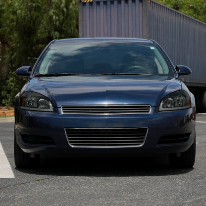 2006-2013 Chevrolet Impala/2014-2016 Impala Limited/2006-2007 Monte Carlo Switchback Sequential Signal LED Bar Factory Style Headlights (Matte Black Housing/Smoked Lens)