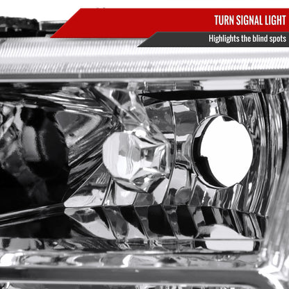 2009-2020 Dodge Journey Factory Style Headlights (Chrome Housing/Clear Lens)