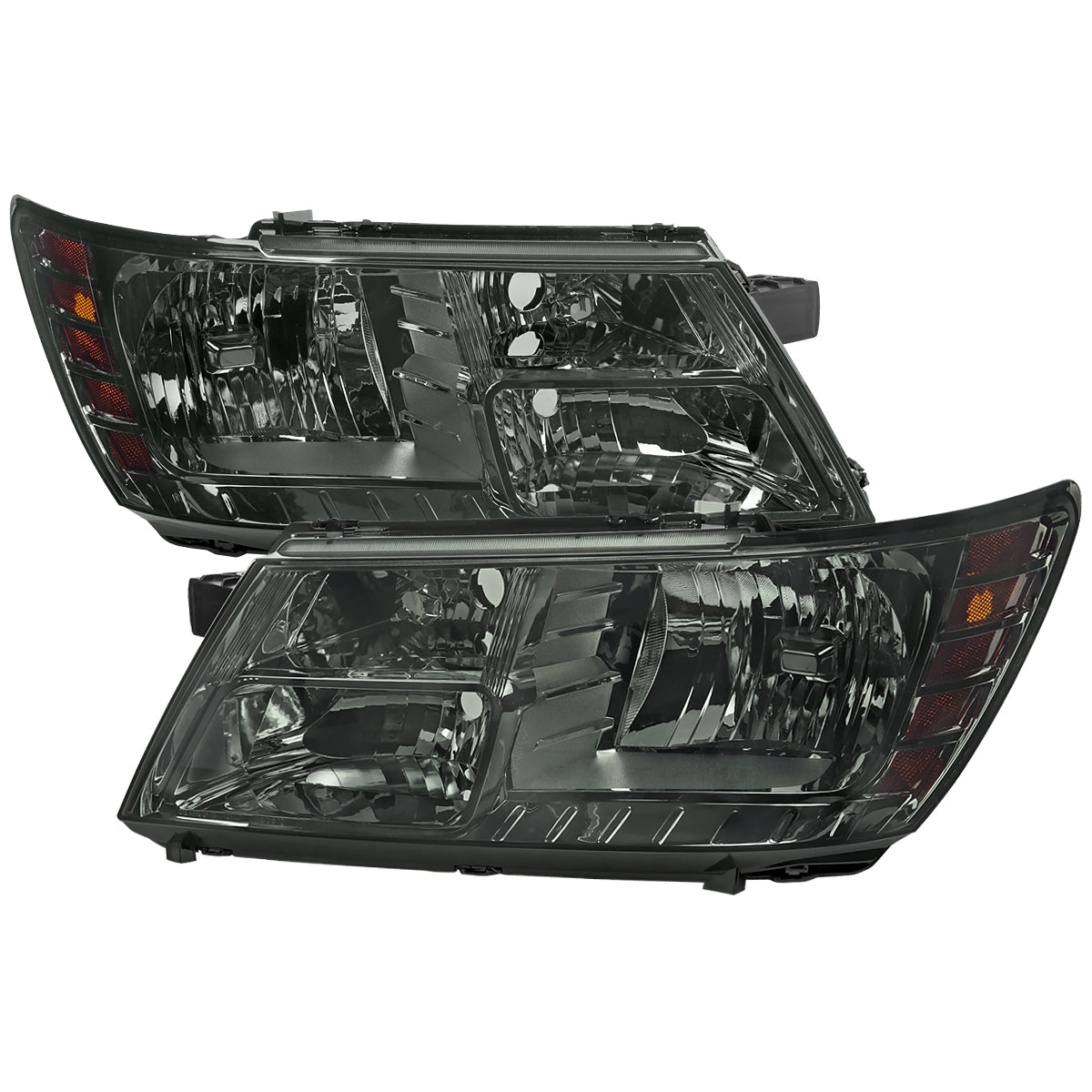 2009-2020 Dodge Journey Factory Style Headlights (Chrome Housing/Smoked Lens)