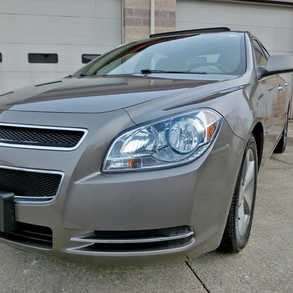 2008-2012 Chevrolet Malibu LS/LT/LTZ/Hybrid Crystal Headlights w/ Amber Reflectors (Chrome Housing/Clear Lens)