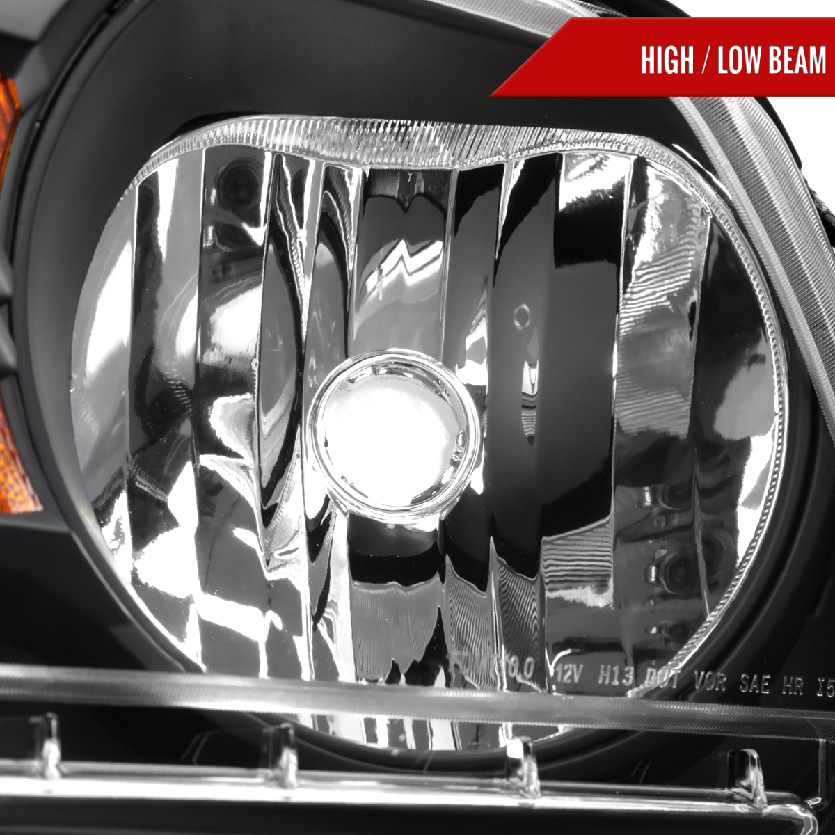 2010-2014 Ford Mustang Factory Style Headlights (Matte Black Housing/Clear Lens)