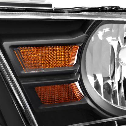 2010-2014 Ford Mustang Factory Style Headlights (Matte Black Housing/Clear Lens)