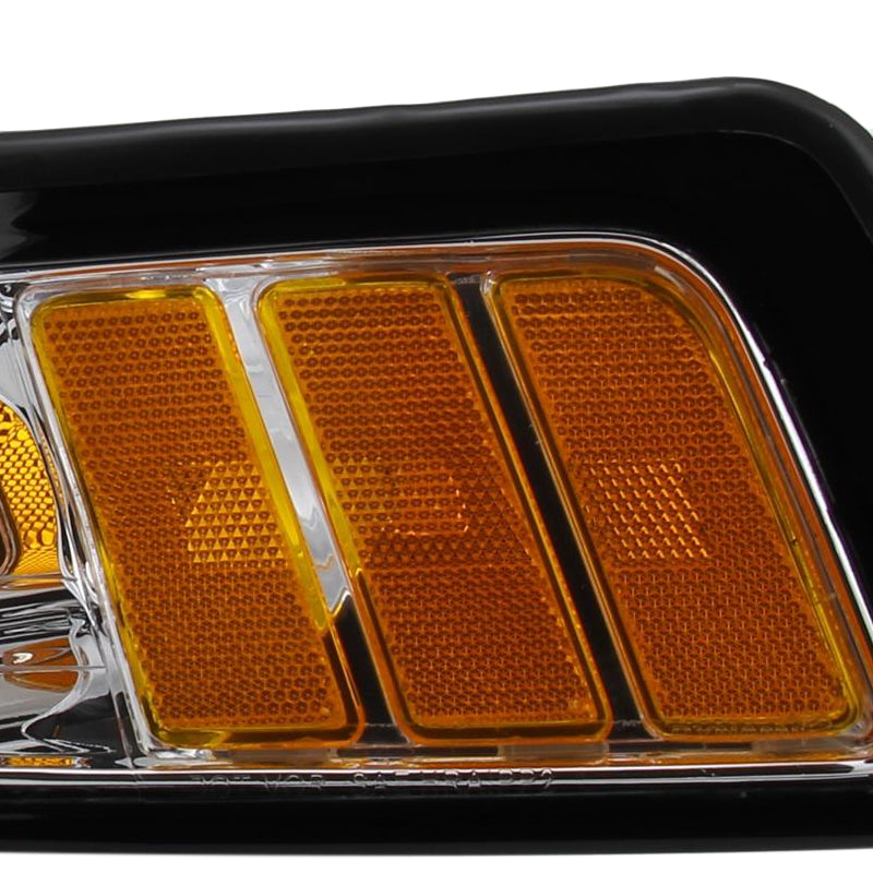 1999-2004 Ford Mustang Factory Style Headlights w/ Amber Reflectors (Chrome Housing/Clear Lens)