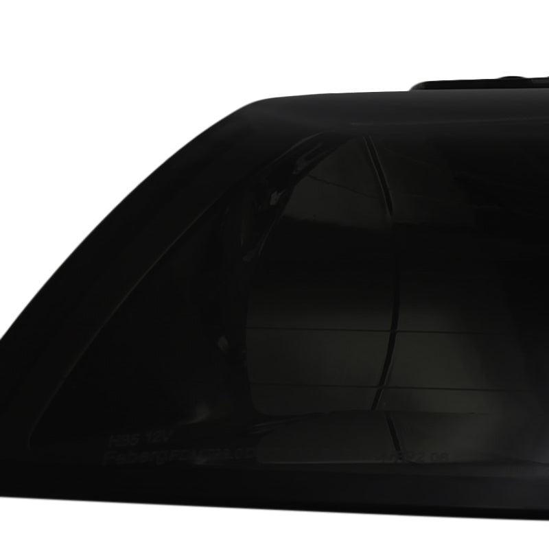 1999-2004 Ford Mustang Factory Style Headlights w/ Amber Reflectors (Chrome Housing/Smoked Lens)