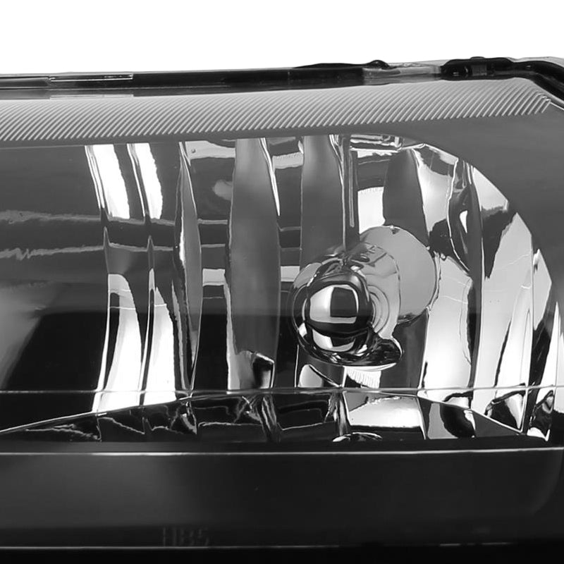 1999-2004 Ford Mustang Factory Style Headlights w/ Amber Reflectors(Matte Black Housing/Clear Lens)