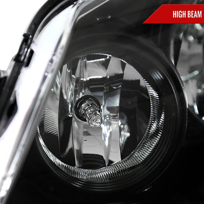 2005-2007 Honda Odyssey Factory Style Crystal Headlights w/ 9006 Bulbs (Matte Black Housing/Clear Lens)