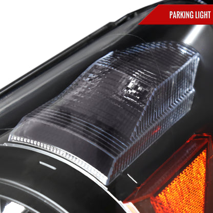 2005-2007 Honda Odyssey Factory Style Crystal Headlights w/ 9006 Bulbs (Matte Black Housing/Clear Lens)