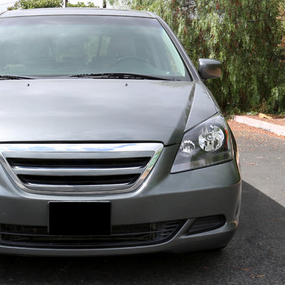 2005-2007 Honda Odyssey Factory Style Crystal Headlights w/ 9006 Bulbs (Matte Black Housing/Clear Lens)