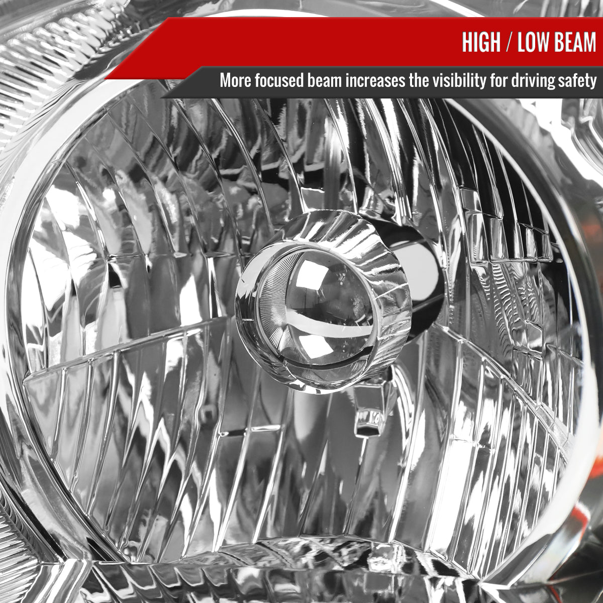 2003-2005 Honda Pilot Factory Style Headlight (Chrome Housing/Clear Lens)