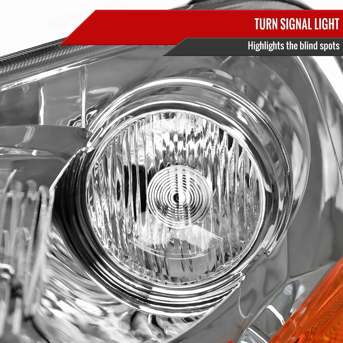 2003-2005 Honda Pilot Factory Style Headlight (Chrome Housing/Clear Lens)