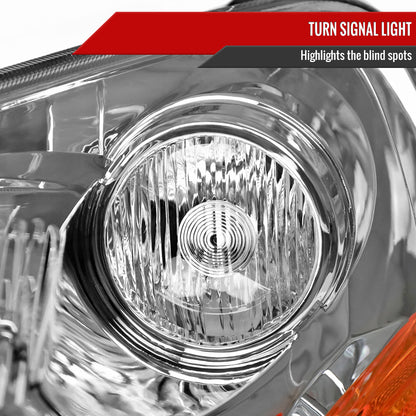 2003-2005 Honda Pilot Factory Style Headlight (Chrome Housing/Clear Lens)
