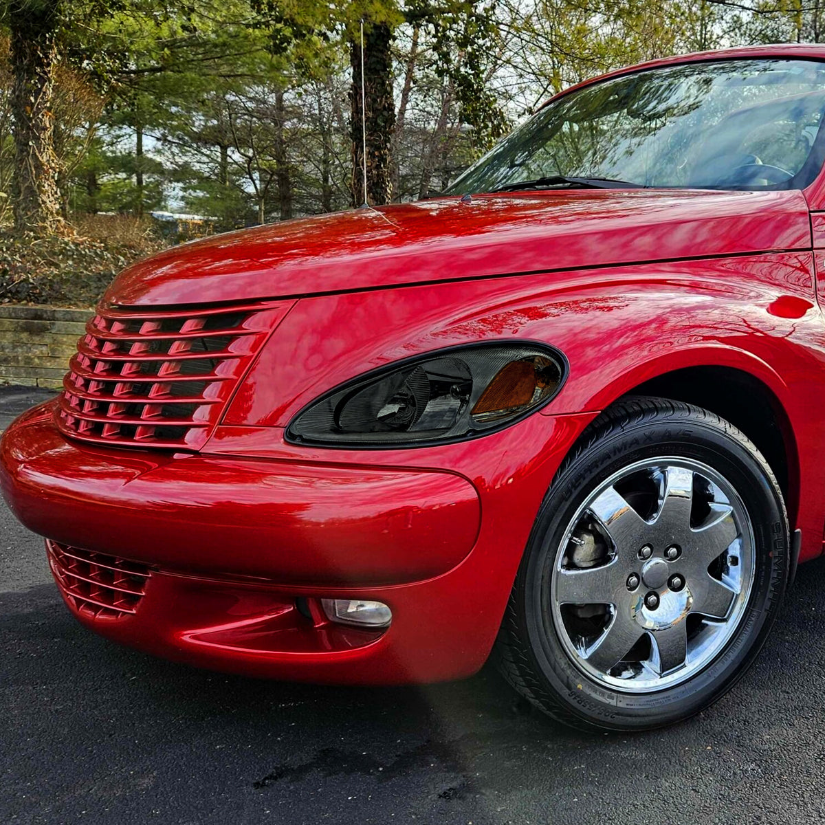 2001-2005 Chrysler PT Cruiser Factory Style Headlights (Chrome Housing / Smoked Lens)