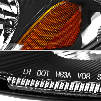 2001-2005 Chrysler PT Cruiser Factory Style Headlights (Black Housing / Clear Lens)