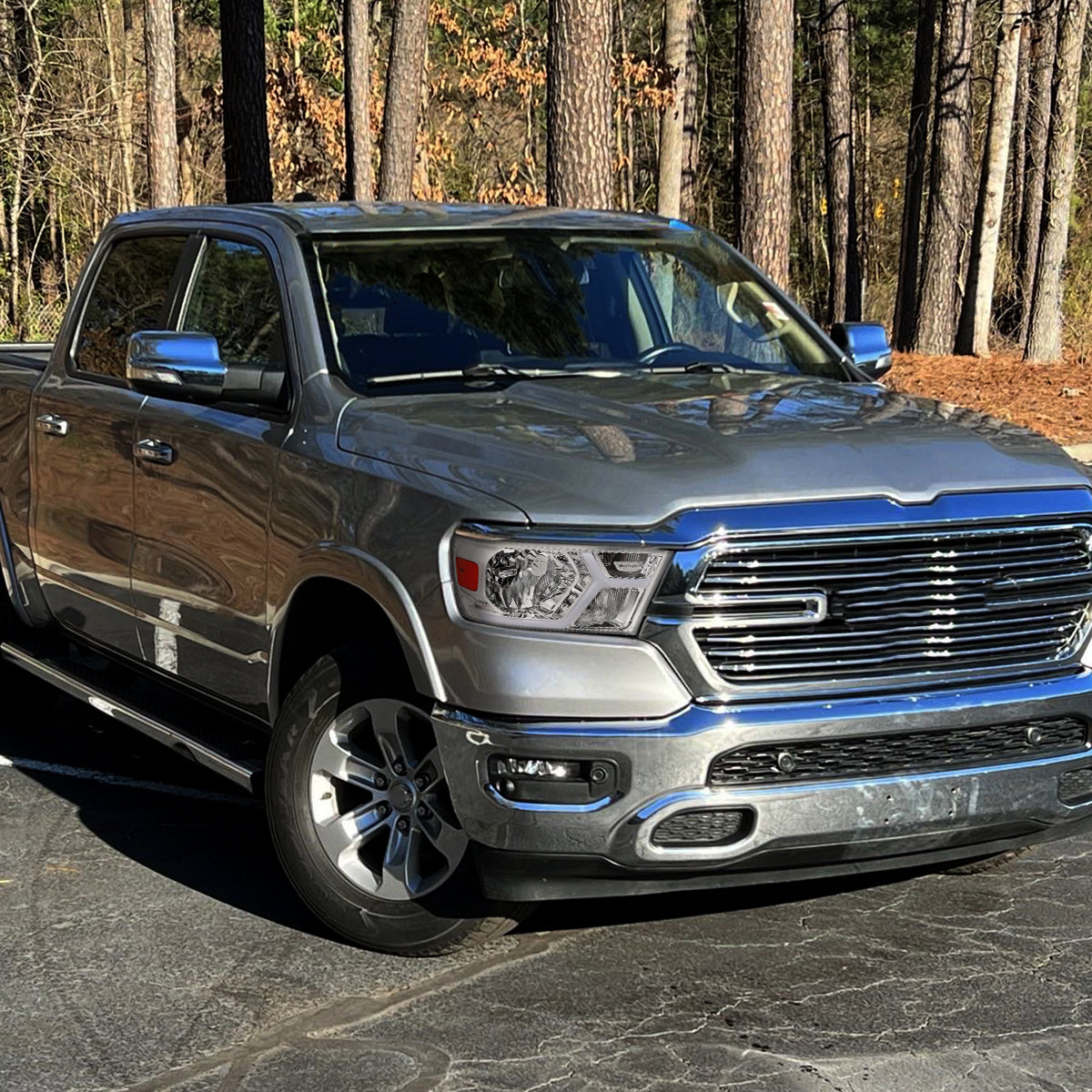 2019-2024 Dodge RAM 1500 Animated LED Bar Factory Style Headlights (Chrome Housing/Clear Lens)