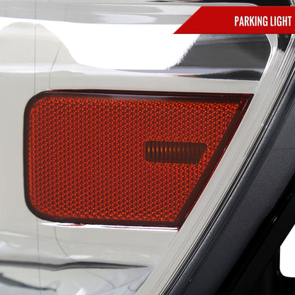 2019-2024 Dodge Ram 1500 Factory Style Crystal Headlight - Driver Side Only (Chrome Housing / Clear Lens)