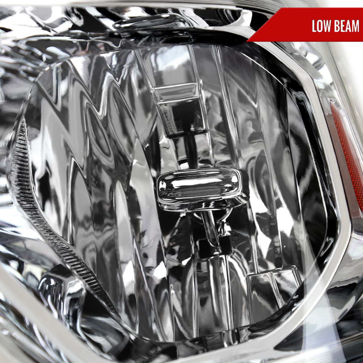 2019-2024 Dodge RAM 1500 Factory Style Headlights with Amber Reflectors (Chrome Housing/Clear Lens)