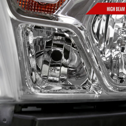 2019-2024 Dodge RAM 1500 Factory Style Headlights with Amber Reflectors (Chrome Housing/Clear Lens)